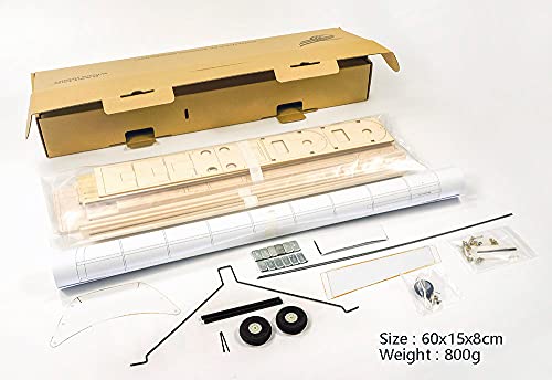 Avión de madera de balsa de 1150mm, el reto de construcción ideal para adultos 6