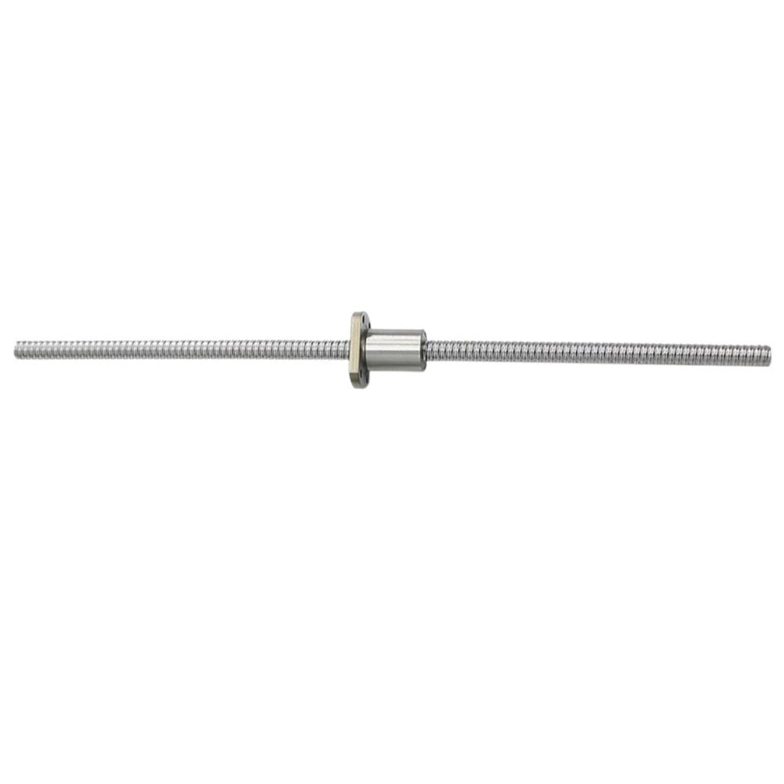 Zestaw śrub kulowych, SFK0802 Miniaturowa walcowana śruba kulowa C7 8mm Dia 2mm Lead LH Nakrętka kołnierzowa 100/200mm(200mm 7.87" long)