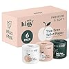 ecoHiny Premium & Soft Bamboo Toilet Paper | 6 Mega Rolls, 3 PLY & 350 Sheets | FSC Certified, PFAS Free, BPA Free, Septic Safe | Eco Friendly & Tree Free Toilet Tissues | Plastic Free Packaging