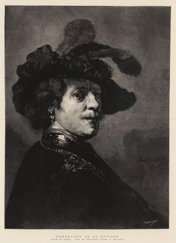 Tableau Rembrandt portrait d'officier affiche d'art pour salon chaleureux