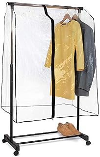 Tatkraft Smart 3ft (90cm) Cover for Clothes Rails, Dust and Dirt Protection for Clothes Rails, Transparent Clothes Garment Zipped Rail Cover