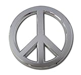 Peace Sign Premium Chrome Metal Auto Emblem