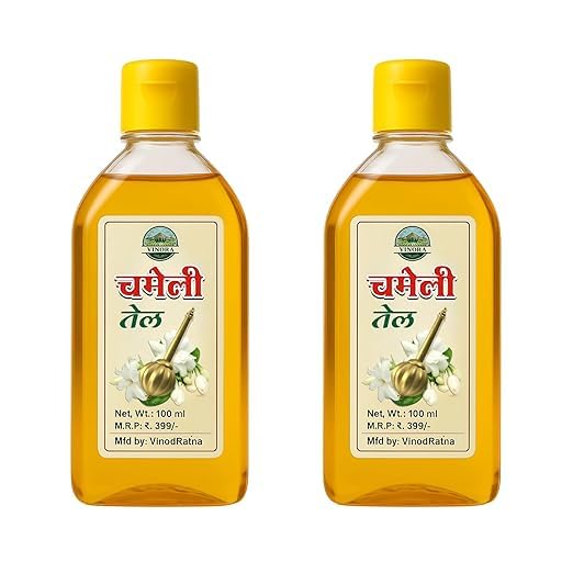 Chameli Oil For Hanuman Puja| Jasmine Oil Hanuman Ji Chola Puja | Chameli Oil For All Puja 200 ml Bottle (100 ml (Pack of 2), Jasmine)