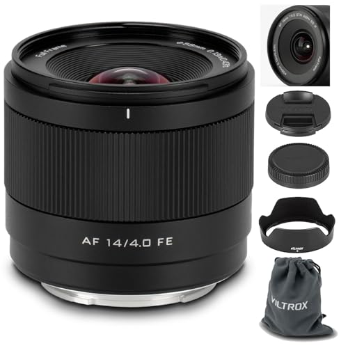 VILTROX 14mm F4.0 FEマウントレンズ(ソニー用)、フルフレームオートフォーカス超広角プライムレンズ(ソニーEマウントカメラA7SIII A7II A9 A1 FX3 ZVE1 A9III用)