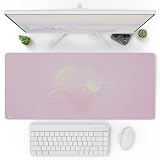 Pixio Mouse Pads - 36 x 16 inch XXL Celestial Love Pink Multifunctional Large Desk Mats for Gaming, Office, Desktop Anti-Slip Waterproof Washable Computer Mouse Mat