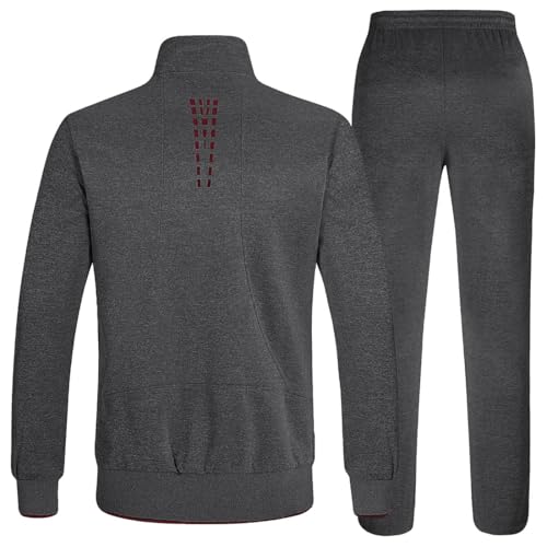 Image of TBMPOY Men's Tracksuit Athletic Sports Casual Full Zip Sweatsuit