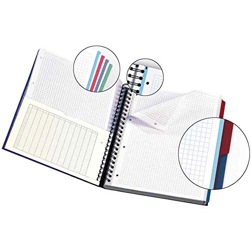 Oxford Collegeblock A4 + 240 Seiten, 90 g, perforiert, zufällige Farbauswahl, 3 Stück