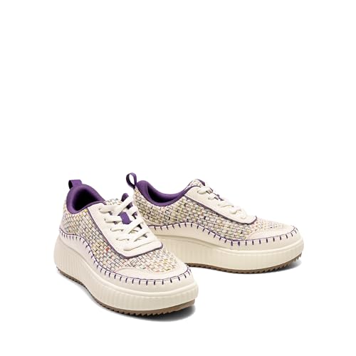 Image of DREAM PAIRS Women Chunky City Tweed Comfortable Casual Platform Fashion Sneaker
