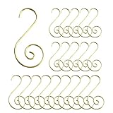 Kerstversieringhangers, ster/S-vormige metalen kerstboomhangers voor kleine ornamenten, 20 stuks | Heavy Duty Clips voor Hold Balls Kousen Boomdecoratie Deur Muur Vakantie Feestbenodigdheden