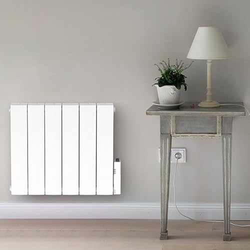 HEATZY DIO080964 - Radiateur électrique à inertie avec Thermostat connecté - Fluide caloporteur - 1000 Watts - Blanc - Gamme Blu - Bluetooth - programmable Cover