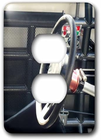 3dRose Florene Transportation - Racing Car Wheel 2 plug outlet cover image 3