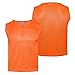 Athllete DURAMESH Set of 6 - Scrimmage Vest/Pinnies/Team Practice Jerseys with Free Carry Bag. Sizes for Children Youth Adult, XL (Flame Orange, Small)