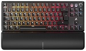 CORSAIR K70 PRO TKL RGB Teclado para Juegos con Cable Magnético-Mecánico – Interruptores Ajustables MGX Hyperdrive Pre-Lubricados, SOCD y Disparo Rápido Simultáneos, 8.000 Hz, QWERTY – Negro