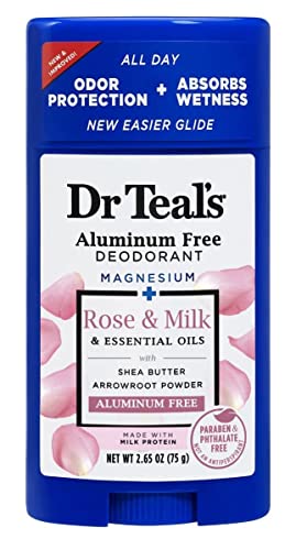 Dr. Teals Deodorant Variety Gift Set (3 Pack, 2.65Oz Ea.) - Vanilla Lavender, Coconut Oil, & Rose & Milk - Essential Oils & Magnesium Help Absorb Moisture & Keep Skin Clean & Healthy #TOP3