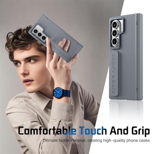 Coque Galaxy Z Fold 7 avec poignée bracelet ergonomique et béquille de support