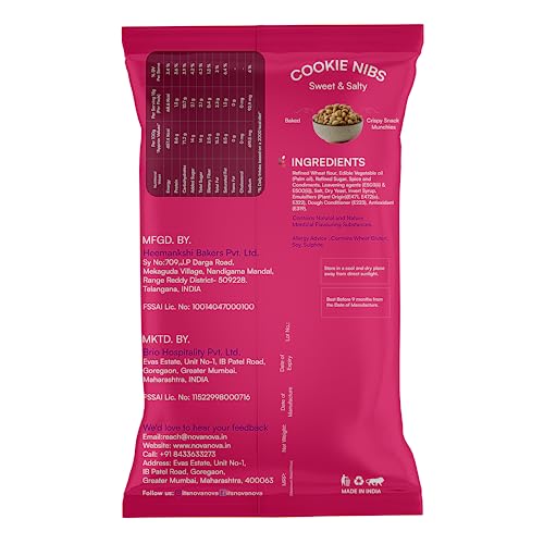 Image of Nova Nova Cookie Nibs I All Day Savoury Snack Packs I Pack of 6 I Classic Sweet n Salty Flavour