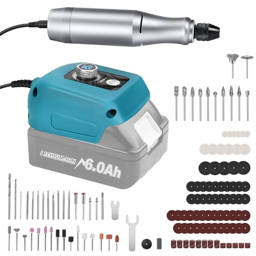 Station d'outils rotatifs à batterie Makita 18V, outil d'affûtage et de gravure variable, 124 accessoires de ponçage