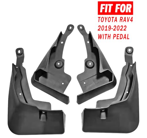 Image of Mud Flaps Mud Guards Fit for 2019-2022 Toyota RAV4 2WD with Pedal, Front & Rear Mud Splash Guards Accessories - 4 Pc, Black