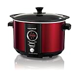 Morphy Richards Sear and Stew Digital Slow Cooker 3.5L 460015 Rojo olla de cocción lenta