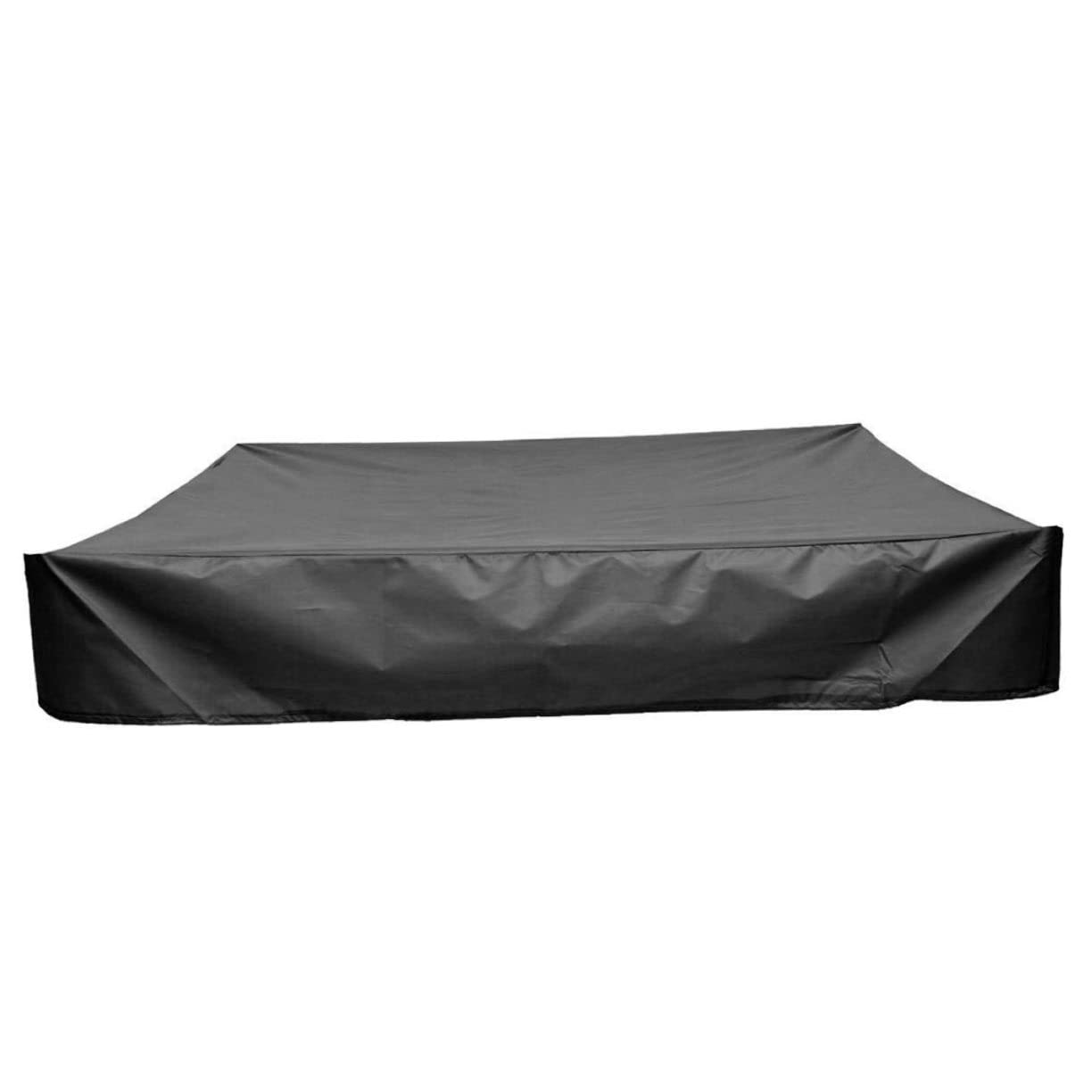 Housse pour bac à sable en tissu oxford noir résistant bâche protectrice de jardin