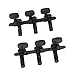 Classical Guitar Tuning Pegs, Metal Construction, Black, 2-Pack with Mounting Screws