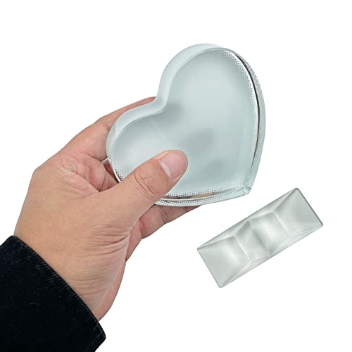 Ismosm Sublimation Blanks Crystal Tabletop Decor Decorative Signs Plaques Custom Photo Frame DIY Picture Frame (Blank - Heart)