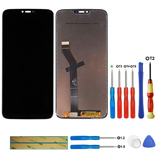 Écran LCD Moto G7 Power XT1955 noir de remplacement avec vitre tactile et outils de réparation
