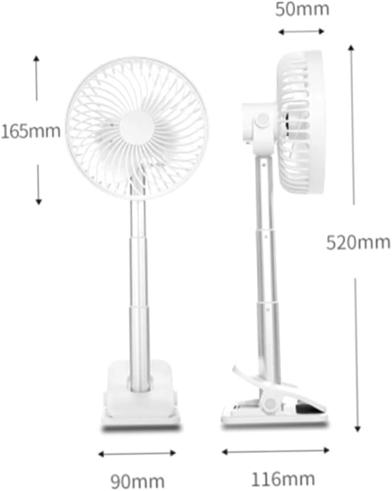 Zerodeko Fan Compact Mini Cooling Fan Flexible Quiet Rechargeable Portable for Home Office Study