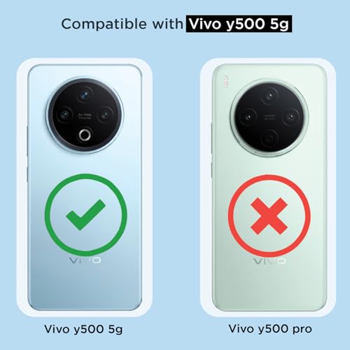Image of Pikkme Back Cover for Vivo Y500 5G Mag-Safe Shockproof PC + TPU | Protective Case Magnetic Support | Bumper Case (Transparent Mag-Safe)