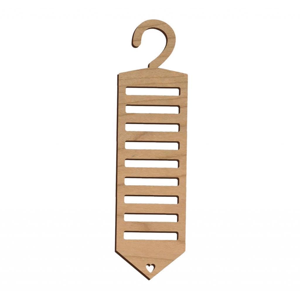 Support rangement bois élégant pour cravates et ceintures de garde-robe homme