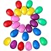 Hestya 24 Pieces Egg Shaker Set Easter Eggs Maracas Eggs Musical Eggs Plastic Eggs for Easter Party Favours Party Supplies Musical Toys, 6 Colors