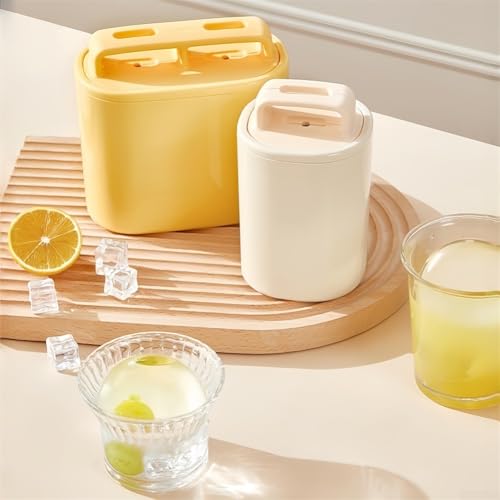 Molde para esferas de hielo de silicona de 65 mm y diseño doble para vasos de whisky 6