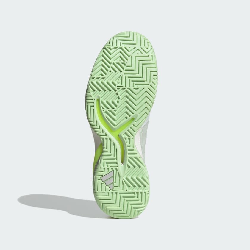 adidas Men's Adizero Cybersonic Tennis Sneaker, Crystal Jade/Black/Lucid Lemon, 84