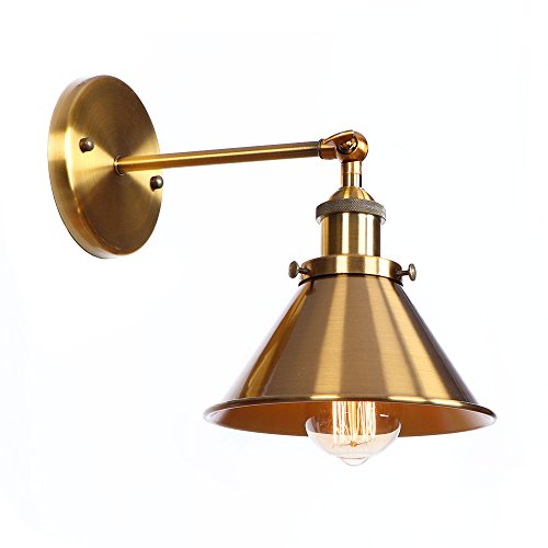 Wall-Sconce-Lighting-Cone-Shape-Wall-Light-1-Light-Wall-Lamp-Corridor-Stairway-Wall-Light-Fixtures-Antique-Brass