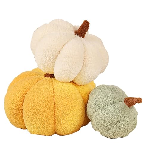 Swiixxer Cojín de Calabaza de Halloween, Decoración, Almohada de Calabaza de Halloween, Cojín para Sofá, Regalo de Decoración de Calabaza de Halloween Suave