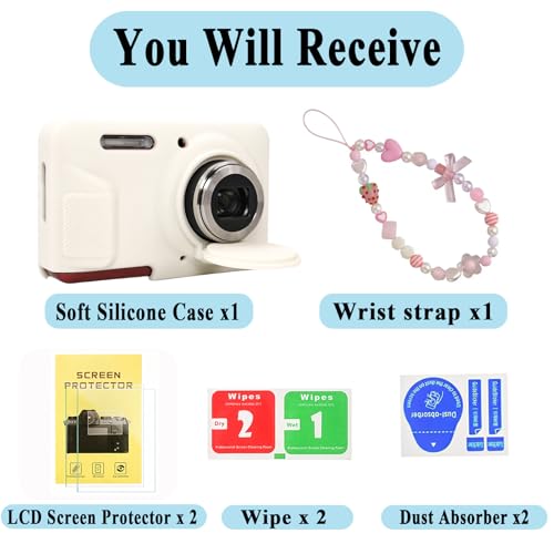 Funda de silicona para cámara Kodak PIXPRO FZ55 blanca miniatura 6