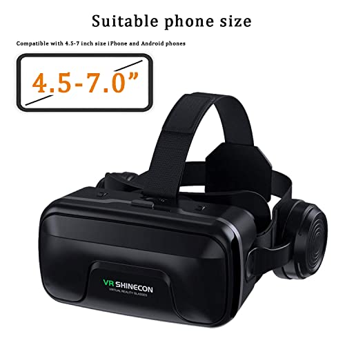 VR-Headsets, kompatibel mit 7-Zoll-Handys, 3D-VR-Brillen und VR-Gamepad