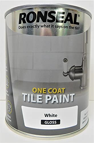RONSEAL WHITE GLOSS TILE PAINT - 750 ML - WATER BASED