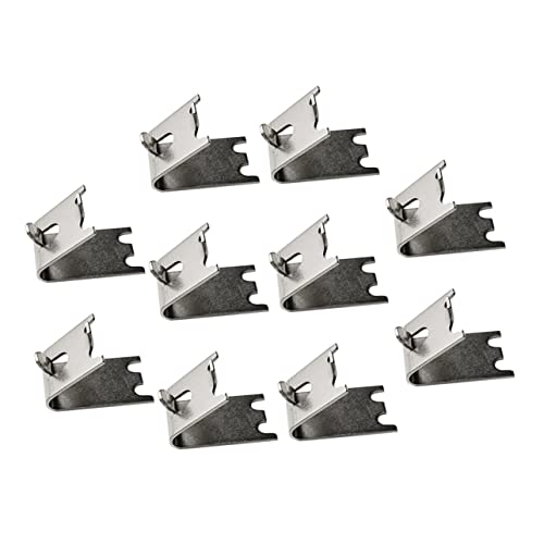 DIKACA 10 piezas Soportes para Estantes de Frigorífico Inoxidable Unidades Clips Resistentes para Congelador y Nevera Instalación Fácil y Duradera