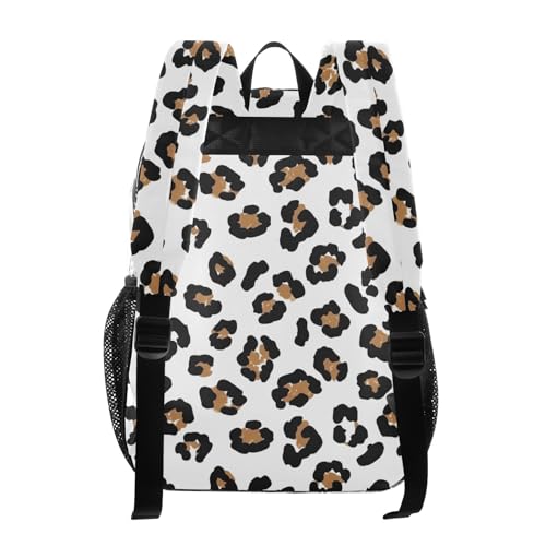 Clear Backpack for Women Boys Backpacks for Girls Approved Transparent Bag Black Brown Leopard Spots White3