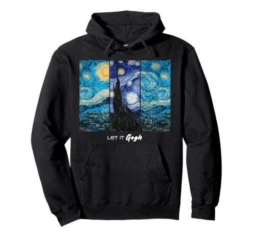 Starry Night by Vincent Van Gogh Let It Gogh Famous Painting Pullover Hoodie