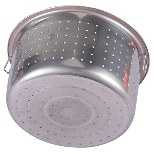 NAMOARLY Olla Arrocera Al Vapor Verdura Vegetal Humeante Cesta De Vapor Para Albóndigas Largo Inserto De Cesta De Vapor Para Olla Vaporera De Dim Sum Olla De Vapor Acero Inoxidable Silver