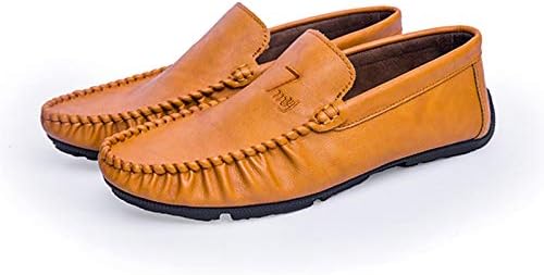 Shukka Men's Leather Slip-on Deck Shoes 