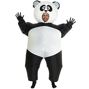 MORPH Costumes Disfraz Oso Panda Adulto Gigante, Disfraz Hinchable Adulto, Disfraz Animal Hombre, Disfraz Carnaval Mujer y Hombre, Disfraz Despedida Soltero Hombre Divertido Talla Única