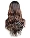 ZANA Body Wave Ombre Human Hair Wig, Balayage Colored Lace Front Wigs with Highlight, Glueless 13x4 Lace Frontal Wigs for Women Pre Plucked Hairline #1b/30/33 150% Density 14 Inch