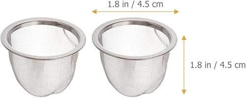 Miniatura 2 de HEMOTON 6 uds. Tetera de té de repuesto de acero inoxidable de malla de filtro infusor de té chino tetera tetera japonesa colador de malla