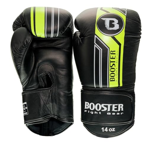 Gants de boxe Booster BGL V9 Noir Fluo taille 25 g équipement combat