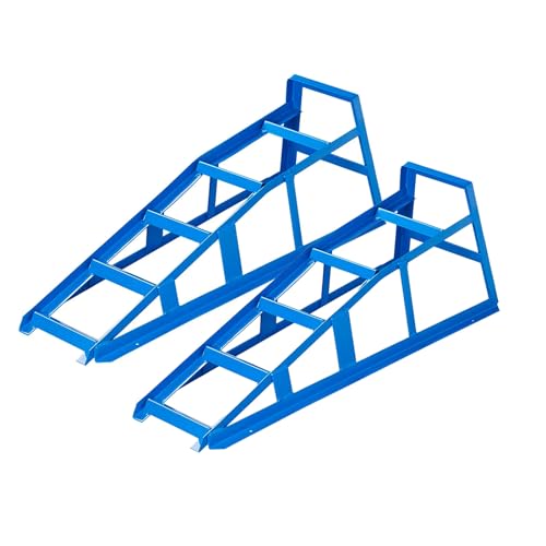 2 rampas de acceso 1000 kg de acero para coche, autocaravana, rampa cuña, ancho de vía hasta 17 cm