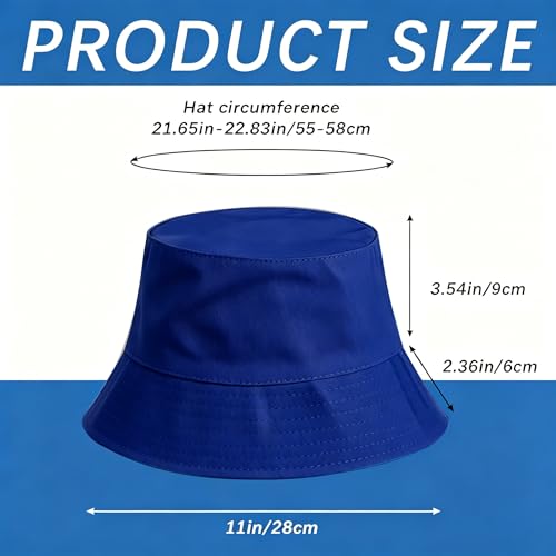 Image of Bucket Hats Bulk Solid Color DIY Blank Hat Bucket Hats for Men, Women and Adults