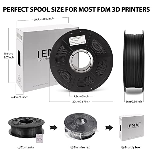 Filamento PETG de Fibra de Carbono 1KG para Impresoras 3D, Negro 1.75mm con 20% de Fibra de Carbono. - Fernando Cortés